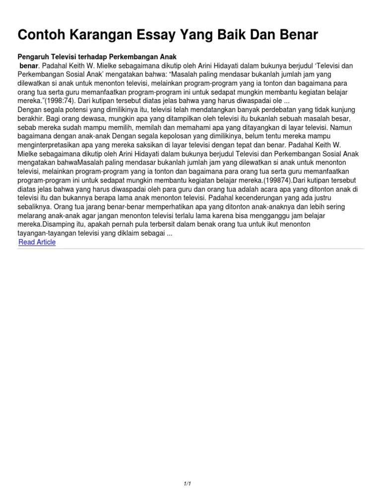 Contoh Soal Essay Tentang Karangan / Soal Dan Jawaban Essay Negosiasi