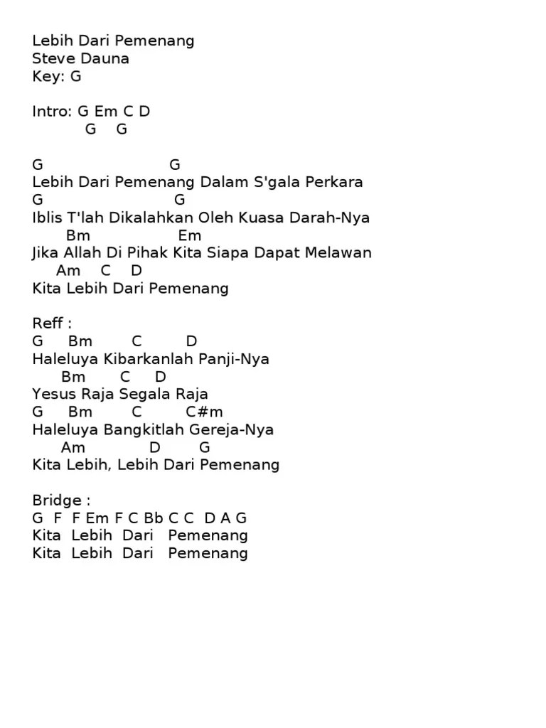 Chord Lagu-Lagu Ibadah (Lebih Dari Pemenang) | PDF