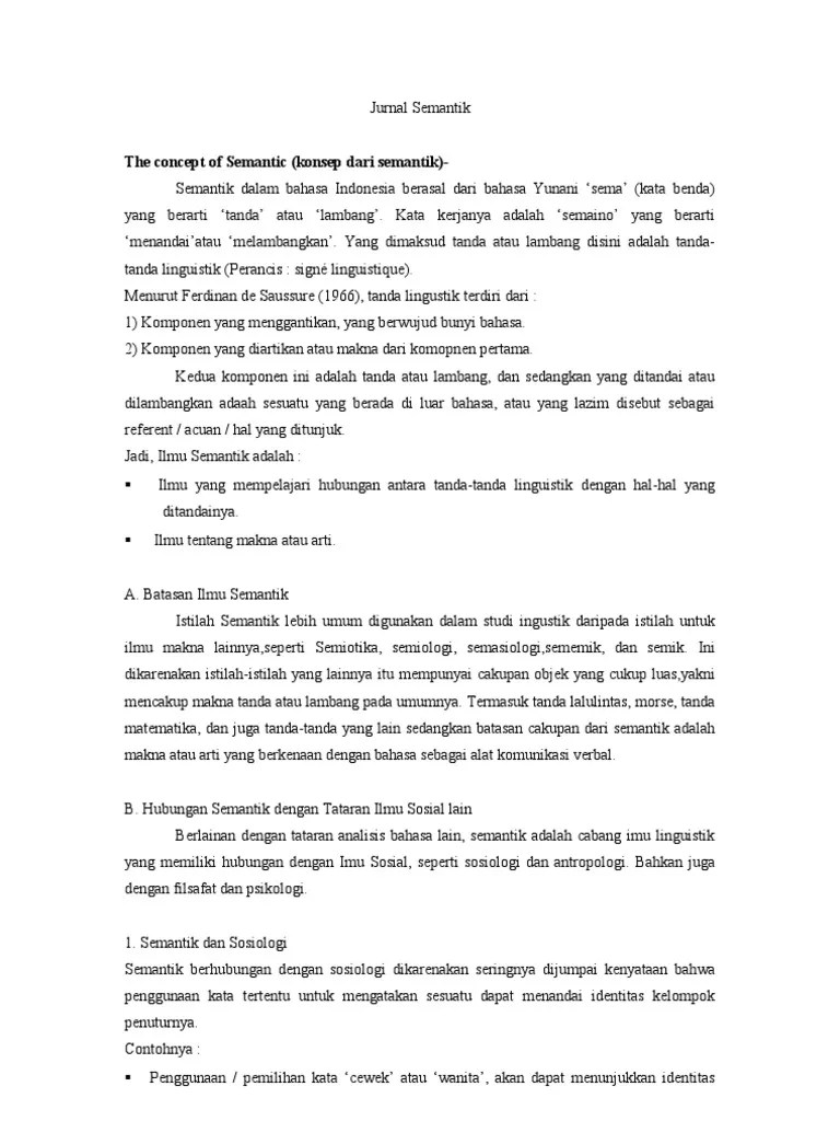 Jurnal Semantik | PDF