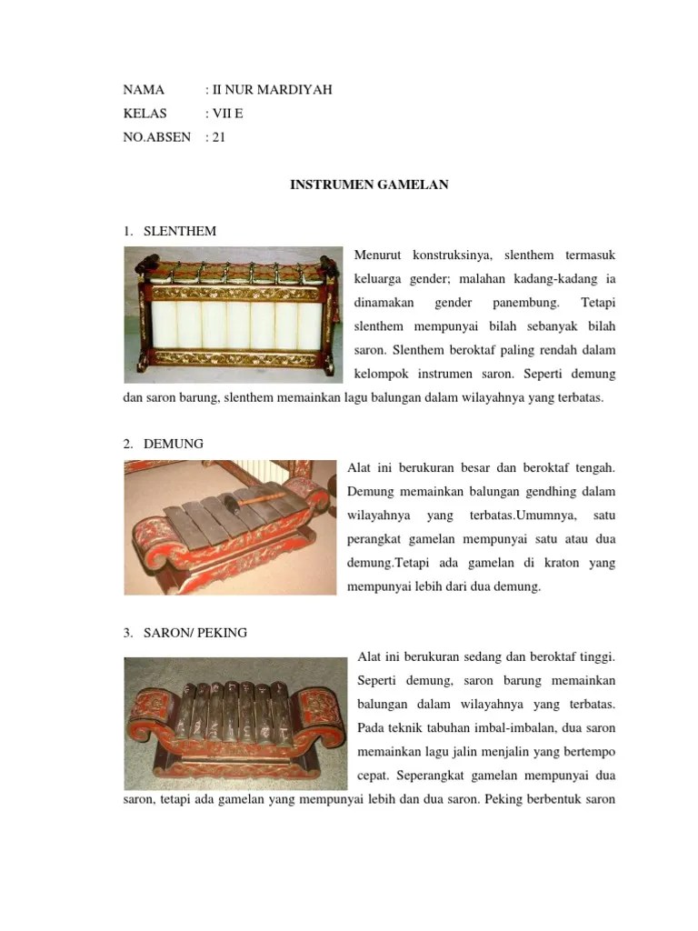 Alat Musik Saron Termasuk Jenis Alat Musik Kelompok - Berbagai Alat