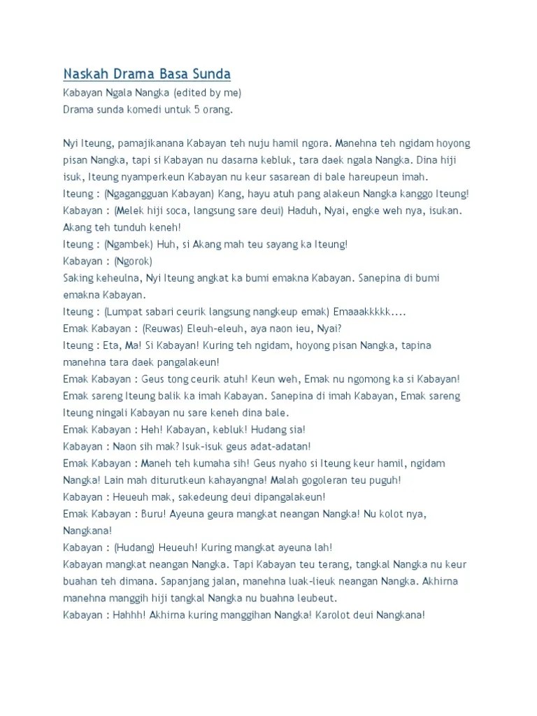 Naskah Drama Si Kabayan Dalam Bahasa Sunda – Rasanya