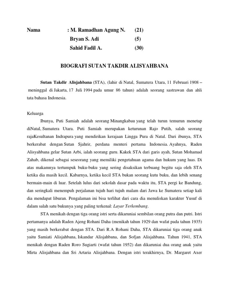 Sutan Takdir Alisjahbana | PDF