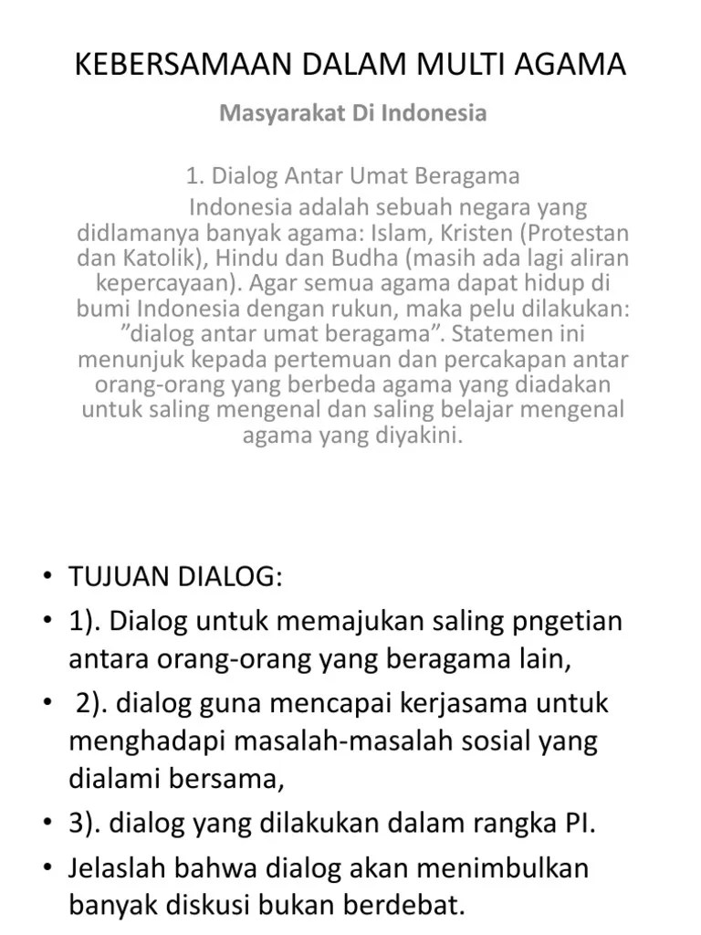 Kebersamaan Dalam Multi Agama 2012 | PDF