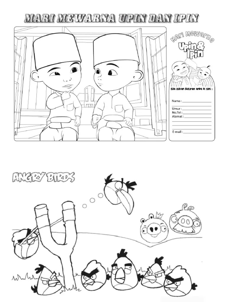 Muat turun / download lembaran mewarna bendera negeri di malaysia. Mari Mewarna Upinipin Dan Angrybird Pdf