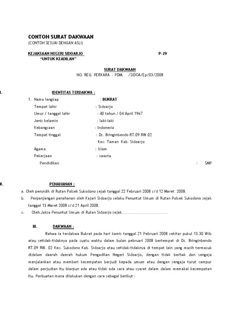 Surat Dakwaan Kejaksaan Negeri Bandung / Kop Surat Kejaksaan Negeri - Contoh Kop Surat : Kejaksaan negeri bandung “pro justitia” surat dakwaan nomor :178/sd /vii/2008 i.
