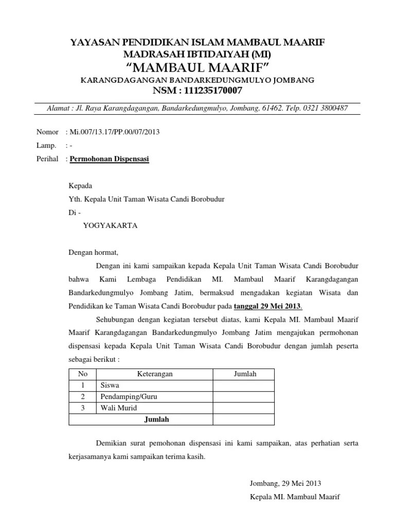 Contoh Surat Pengantar Ke Tempat Wisata - Aneka Macam Contoh