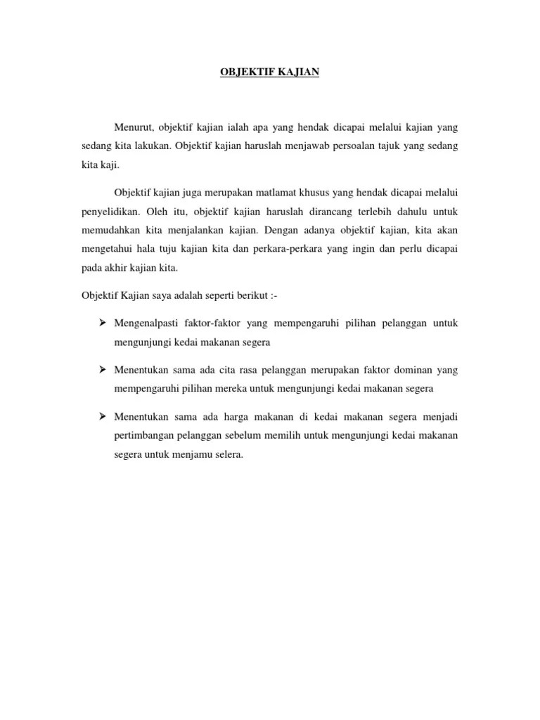 Ia juga menunjukkan maksud yang baginya suatu . Objektif Kajian Pa Pbs Stpm Baru Pdf
