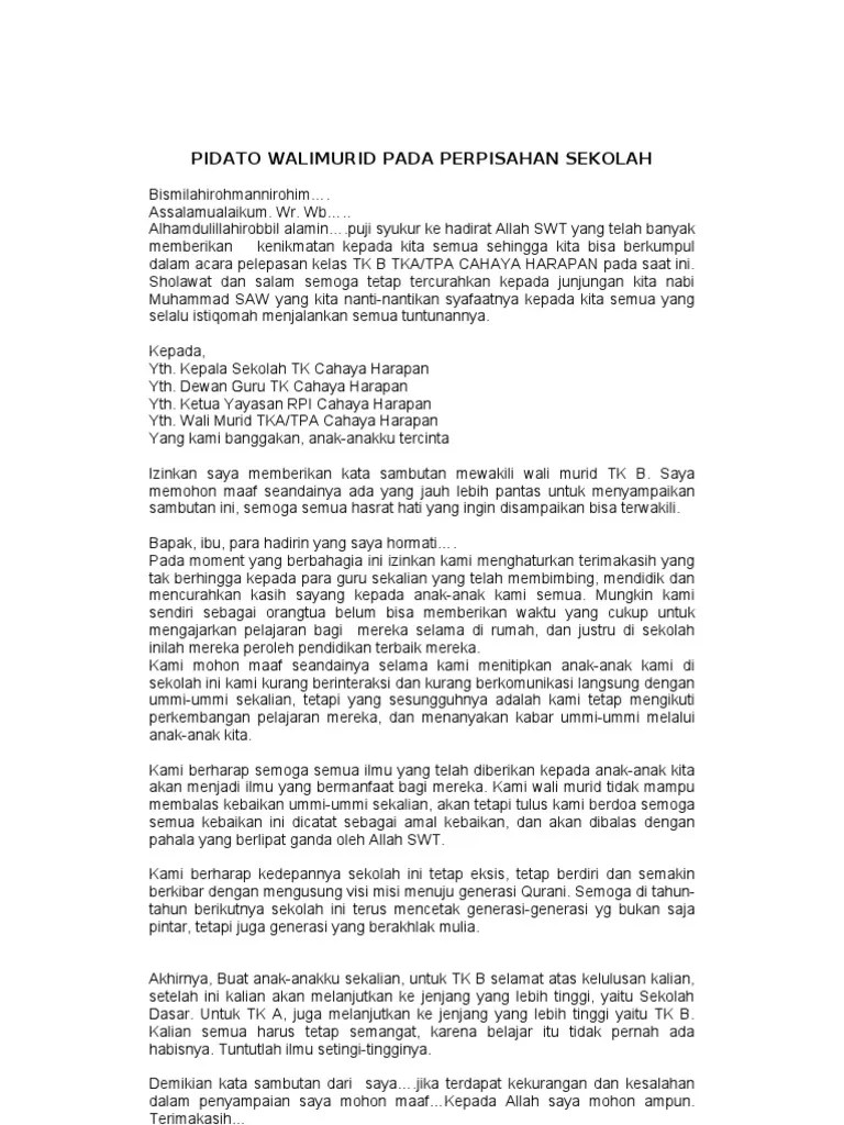 Anda dalam menyampaikan pidato pada acara perpisahan di sekolah anak anda. 30 Kata Perpisahan Anak Tk Kata Mutiara