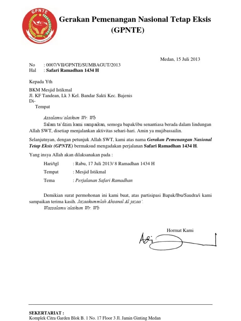 Surat Safari Ramadhan | PDF