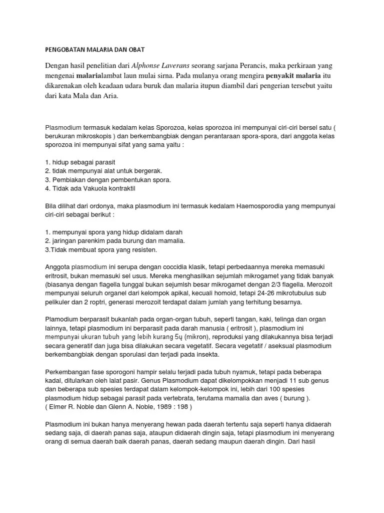Pengobatan Malaria Dan Obat | PDF