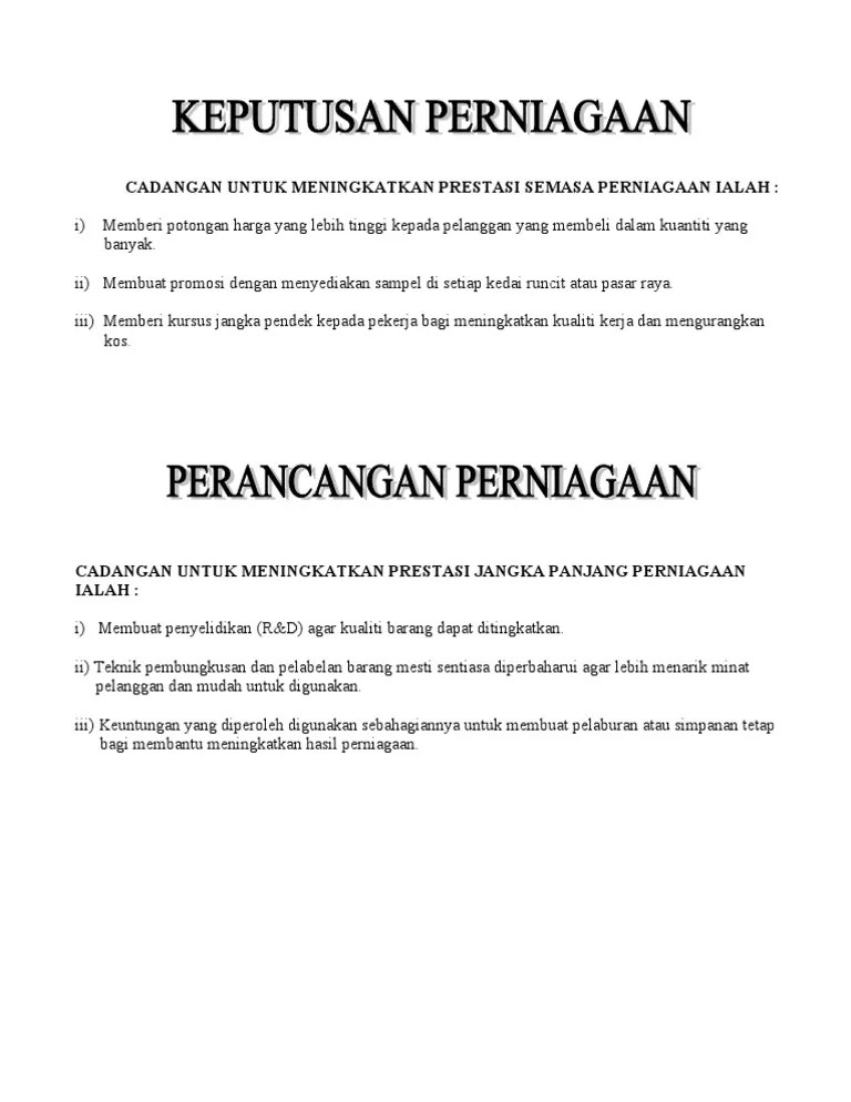 Cadangan untuk meningkatkan prestasi jangka panjang perniagaan : . 15 Cadangan Meningkatkan Prestasi Semasa Jangka Panjang Pdf