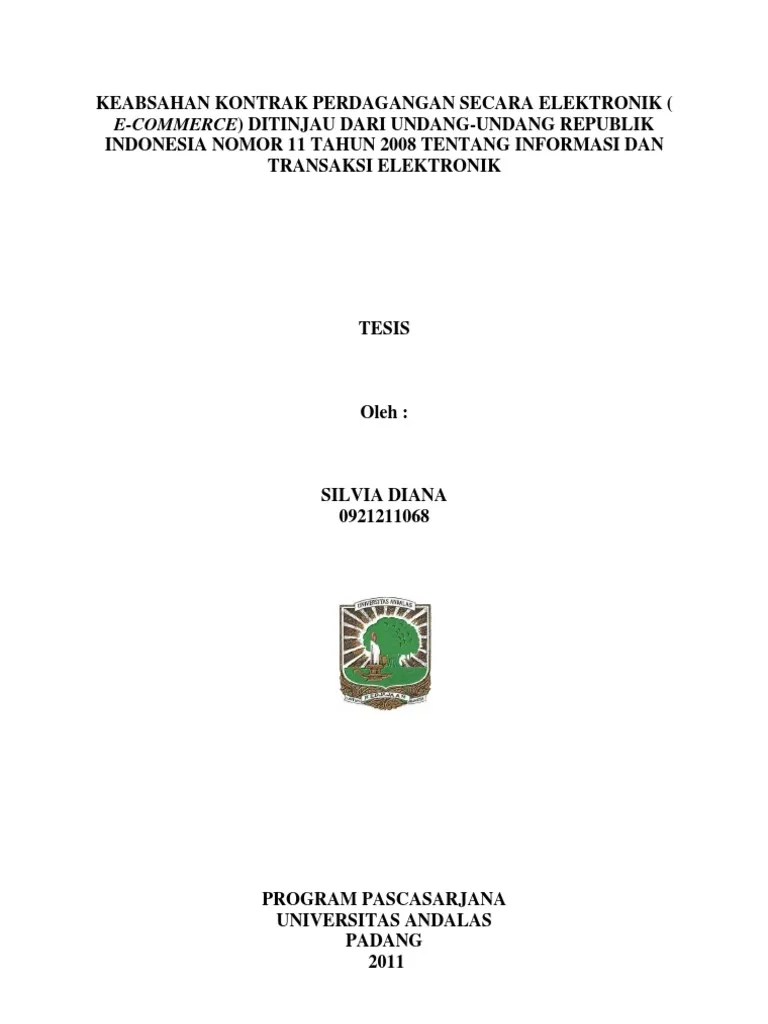 Keabsahan Kontrak Perdagangan Secara Elektronik | PDF