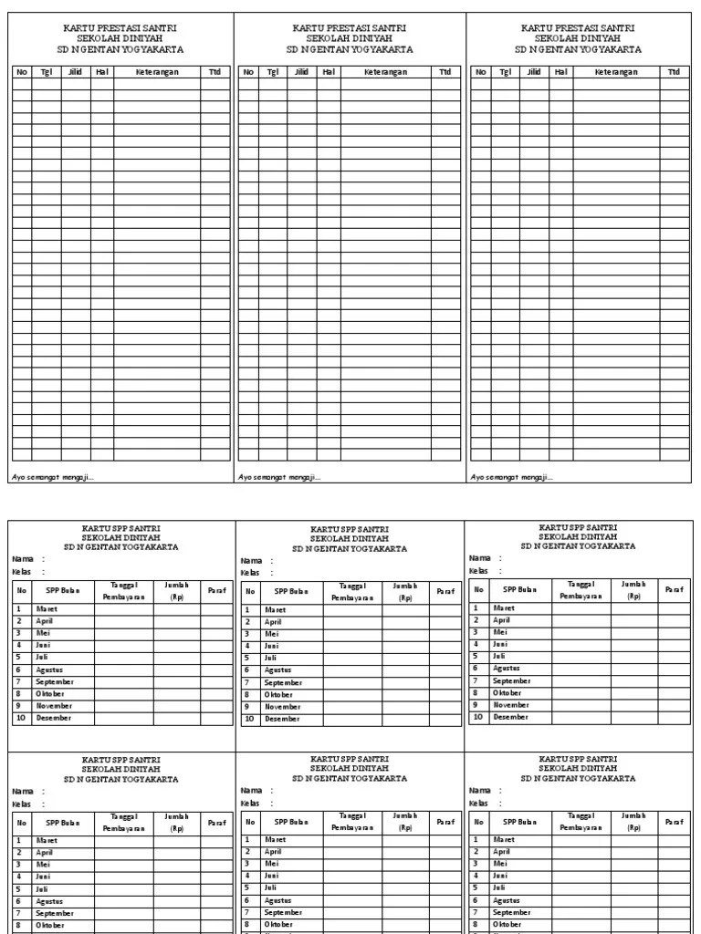 Pembayaran mudah, pengiriman cepat & bisa cicil 0%. Kartu Prestasi Santri