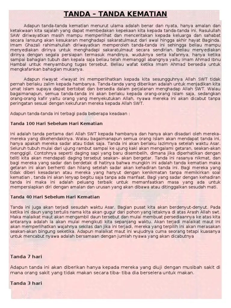 TANDA-tanda Kematian | PDF