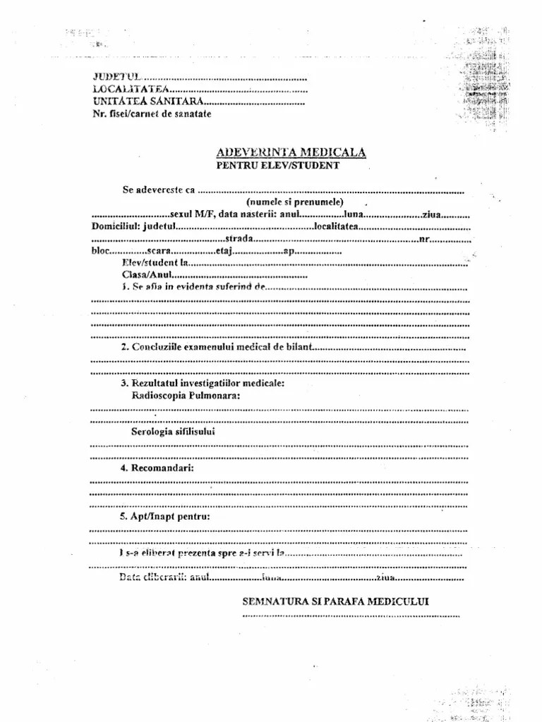 B) aviz epidemiologic pentru (re)intrare în colectivitate, conform anexei nr. PoreclÄƒ Dentar Pop Scutire Medicala 2017 Acousticdigest Net