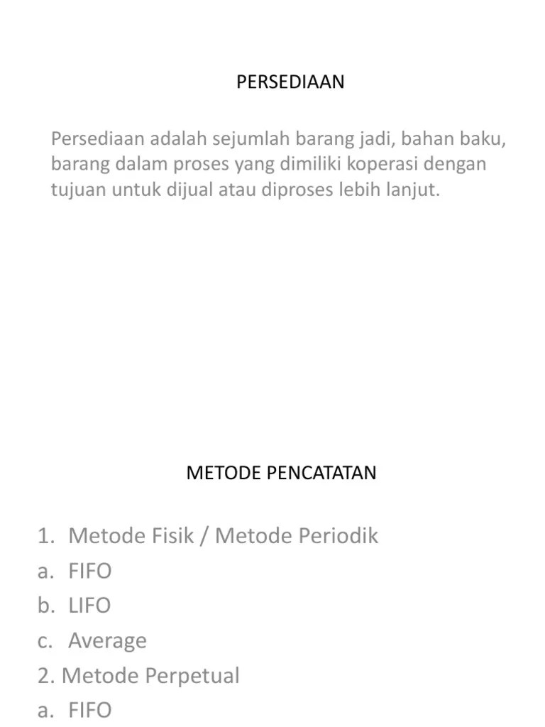 Maka, dapat diketahui contoh kartu persediaan metode fifo periodik persediaan akhir yang siap dijual adalah 98 unit dengan nilai total harga . Fifo Lifo Latihan Pdf