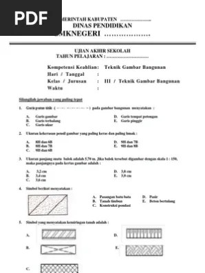 Smk negeri 1 bukittinggi bidang keahlian : Soal Ujian Sekolah Smk Teknik Gambar Bangunan Pdf
