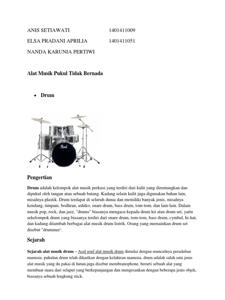 Alat Musik Pukul Tak Bernada | PDF