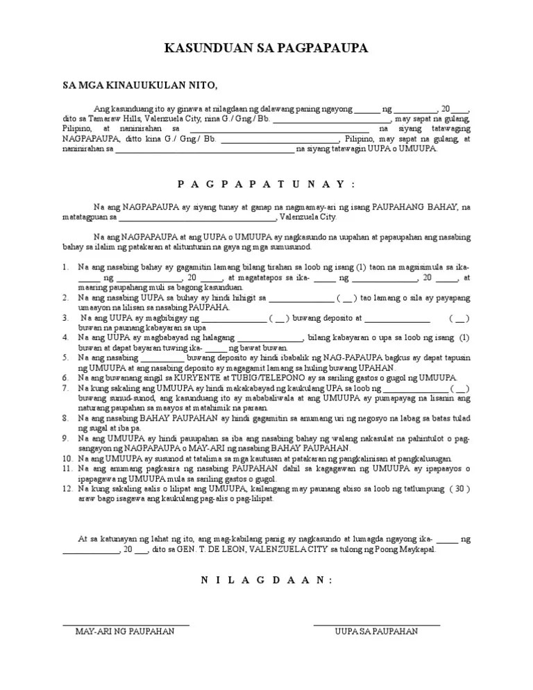 Ng korum ng tatlong labindalawang halamanan sa pamamagitan nito, lahat ng kasunduan at kundisyon (memorandum ng kasunduan/unawaan at iba pang mga kasunduall ng industriylmg tabako at ng kinaukulang. KASUNDUAN SA PAGPAPAUPA