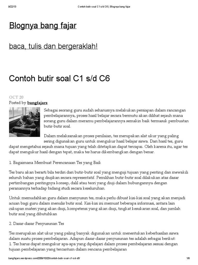 We did not find results for: Contoh Soal Essay C1 Sampai C6 Biologi - Contoh Soal Terbaru