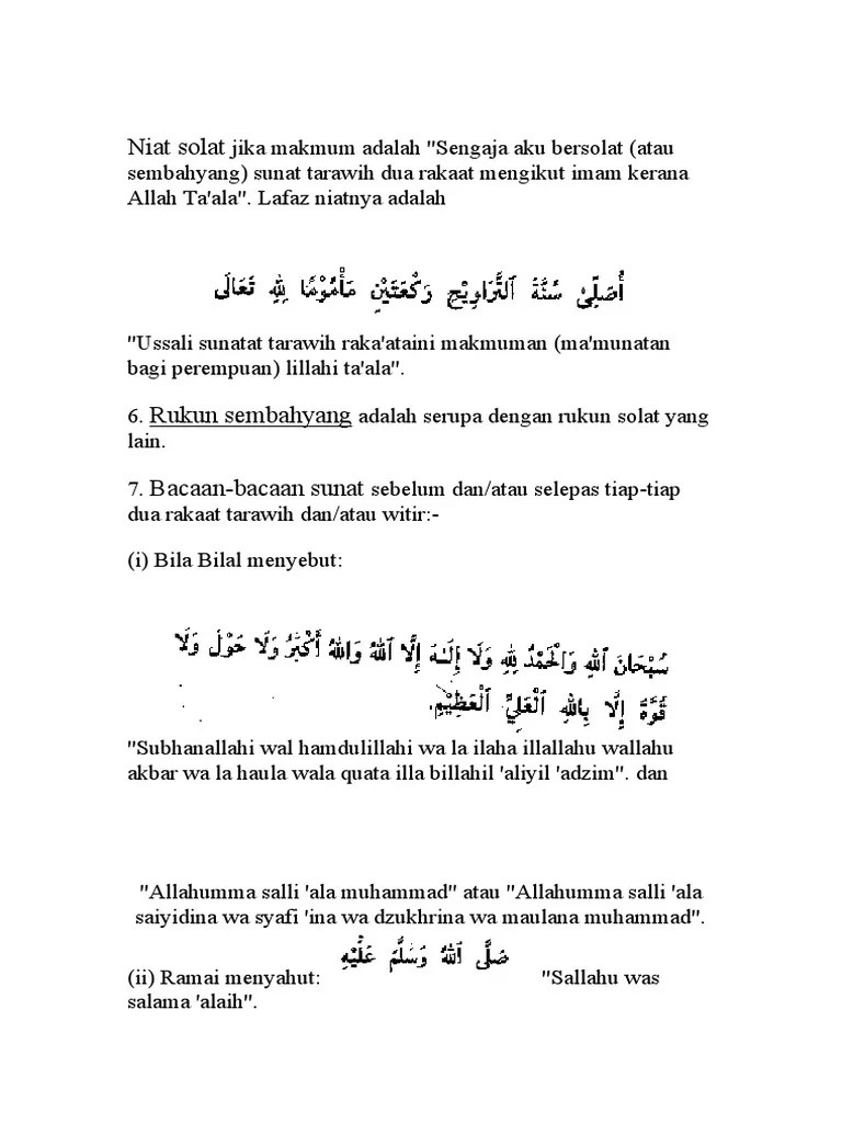Solat Tarawih | PDF