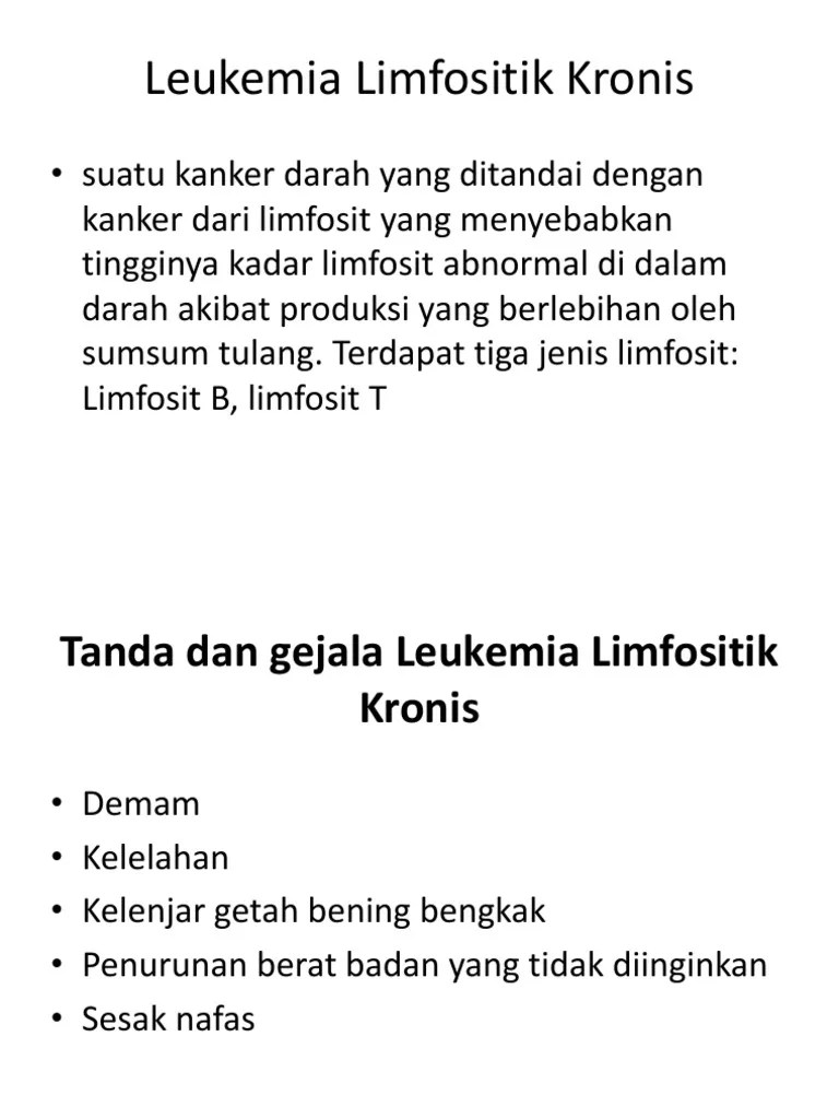 Leukemia Limfositik Kronis - PPT Berlian | PDF