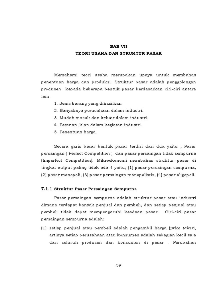 Jelaskan Dan Sebutkan Ciri Ciri Pasar Persaingan Sempurna - Sebutkan  Mendetail