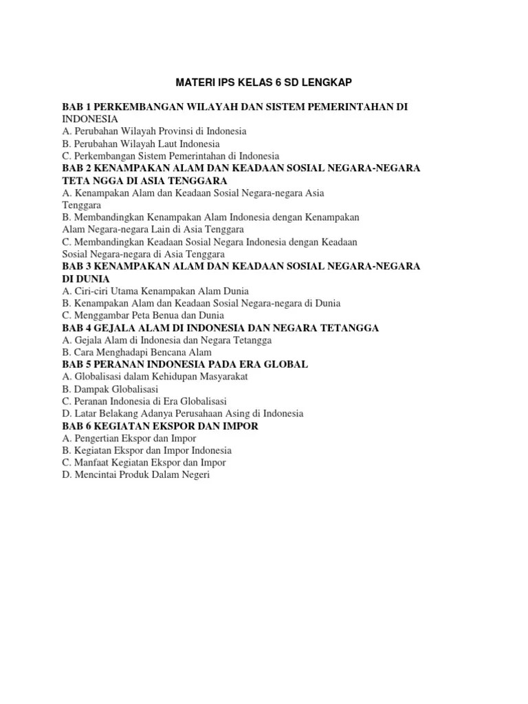 1 · lks modul pengayaan ips sd kelas 6 semester 2. Materi Ips Kelas 6 Sd Semester 1 Kurikulum 2013 Hal