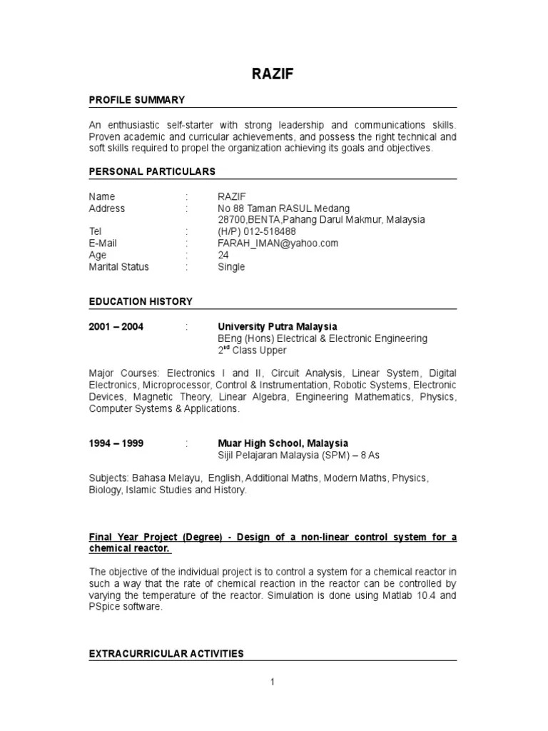 Top resume builder, build a perfect resume with ease. Fresh Graduate Resume Sample