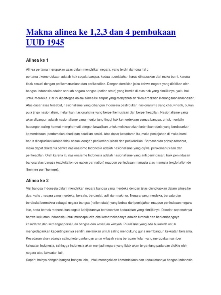 Pembukaan Uud 1945 Alinea 4 ~ 35+ images jelaskan alinea pertama pembukaan  uud negara republik, uud 1945 pembukaan alinea 1, isi teks pembukaan uud  1945 ada 4 alinea