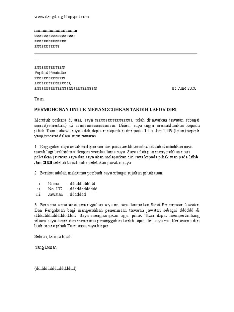 Contoh surat kuasa wakil majikan. Contoh Surat Penerimaan Perletakan Jawatan Dari Majikan Download Kumpulan Gambar
