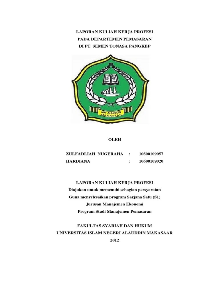 Singkatan juga berarti hasil menyingkat (memendekkan) … Laporan Kuliah Kerja Profesi Pdf