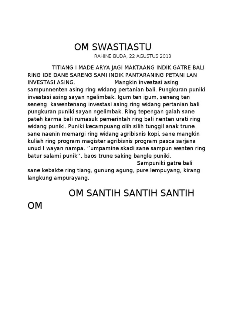 Tugas Bahasa Bali Orti | PDF