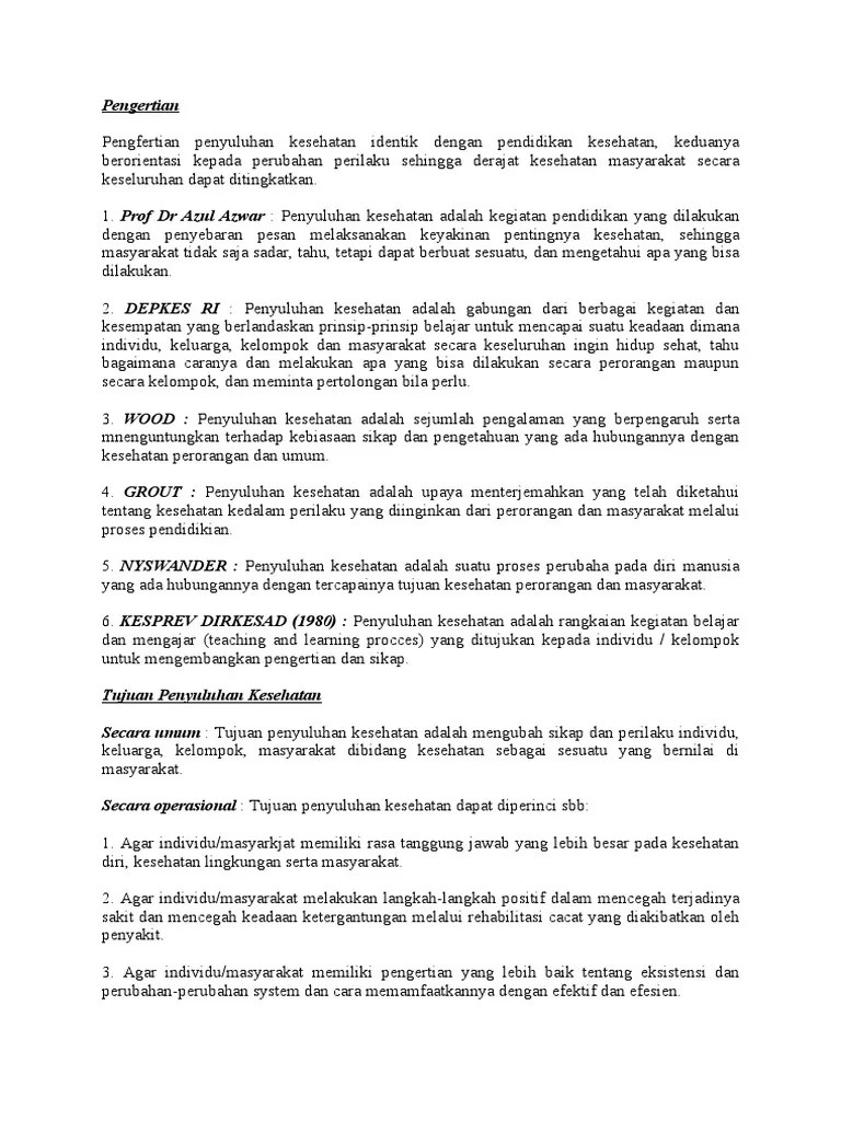 Penyuluhan Kesehatan | PDF