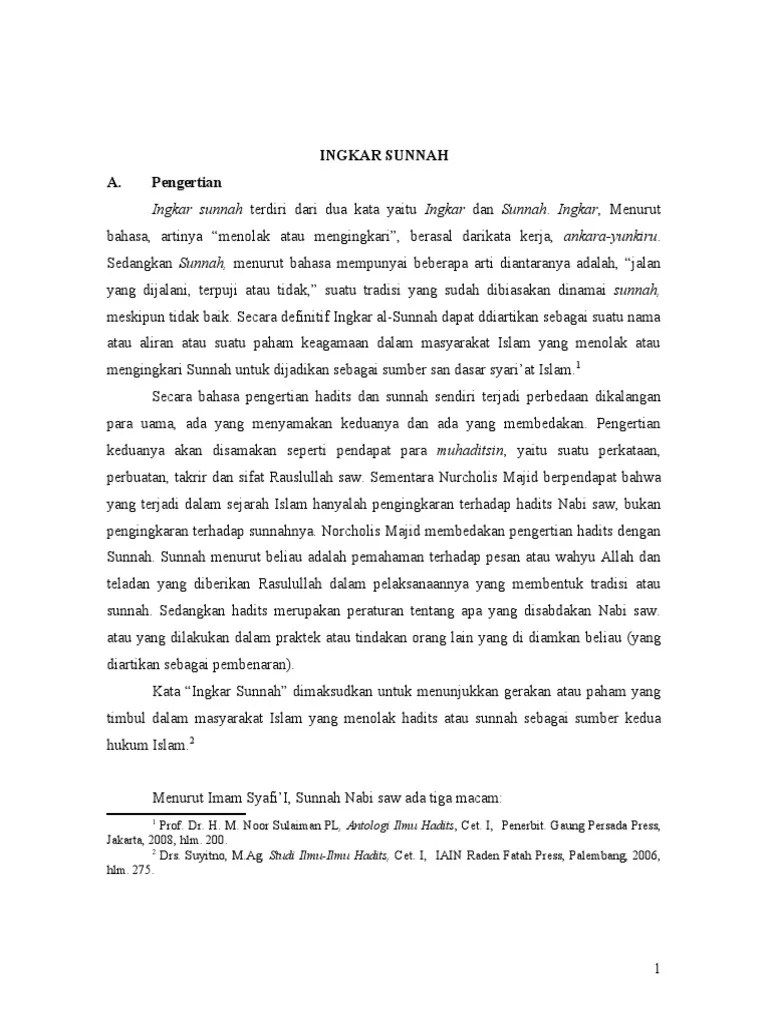Ingkar Sunnah | PDF