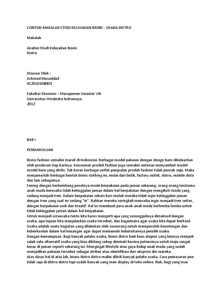 Pengertian business plan a good definition: CONTOH MAKALAH STUDI KELAYAKAN BISNIS