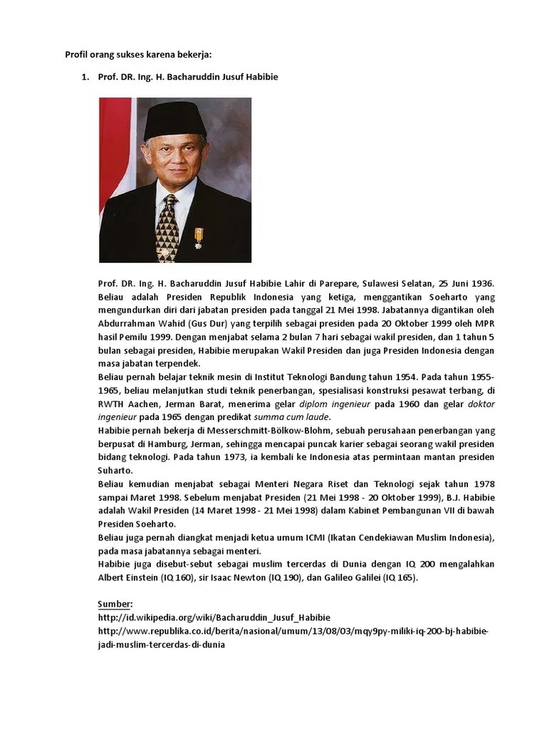 Contoh Tugas Kewirausahaan - Profil Orang Sukses | PDF