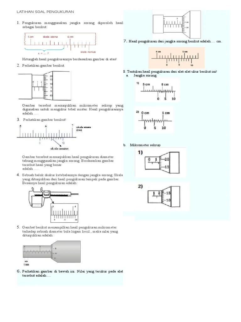 Latihan Soal Pengukuran | PDF