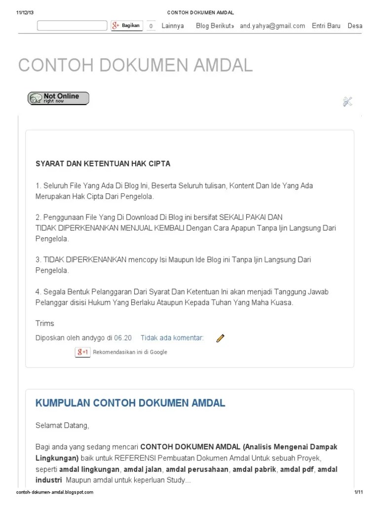 Format laporan pelaksanaan pengelolaan dan pemantauan lingkungan 77. Download Contoh Makalah Amdal Contoh Surat