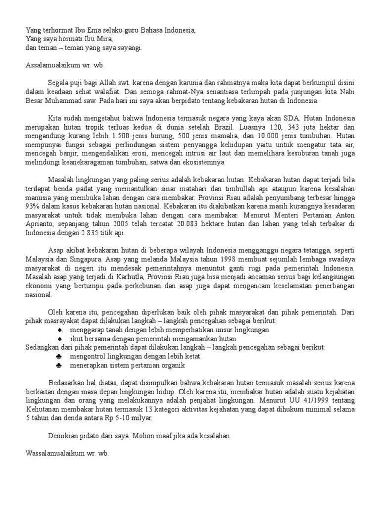 Pidato (B. Indo) | PDF