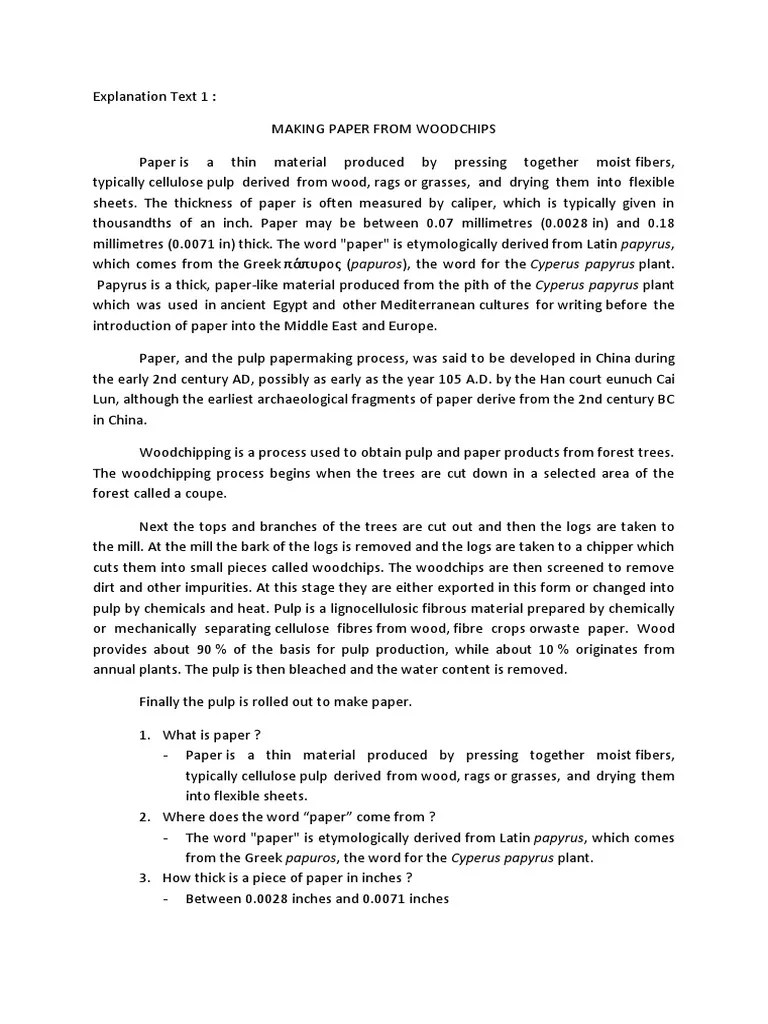 Contoh Dan Soal Explanation Text Beserta Jawabannya