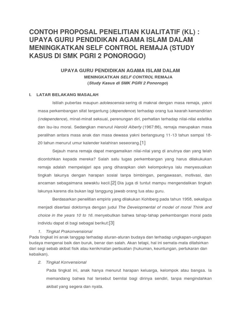 Hlm 23 12 dekdibud, kamus besar bahasa indonesia, (jakarta: Contoh Proposal Penelitian Kualitatif Pdf