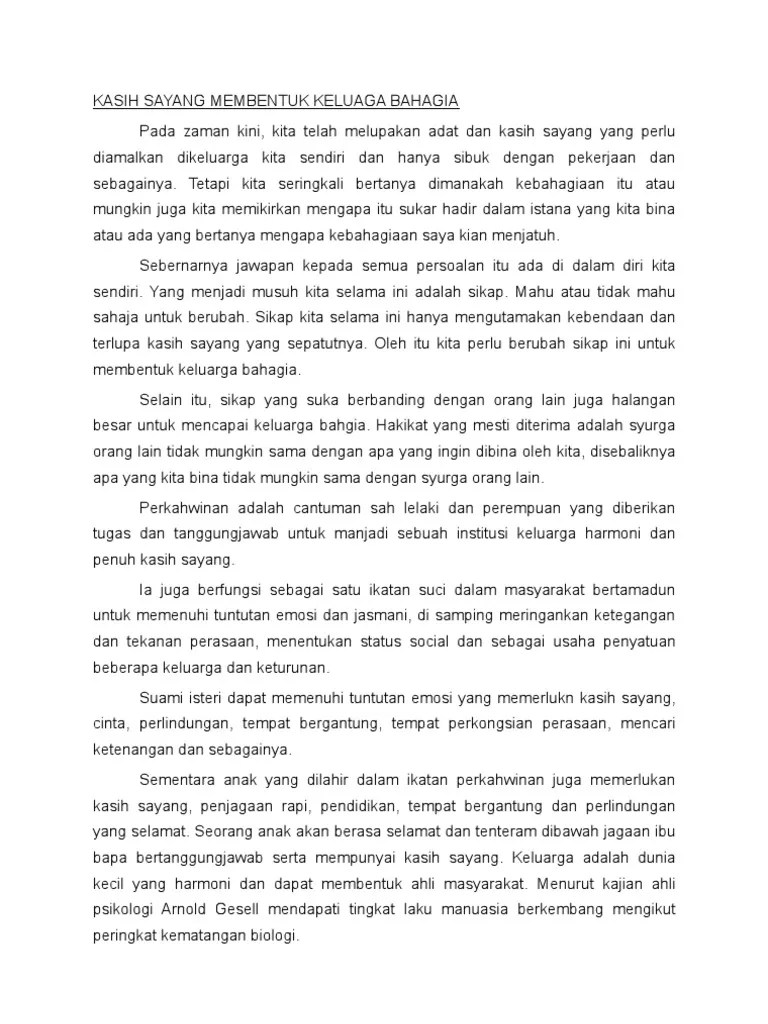 Contoh Cerpen Keluarga Bahagia – Pigura