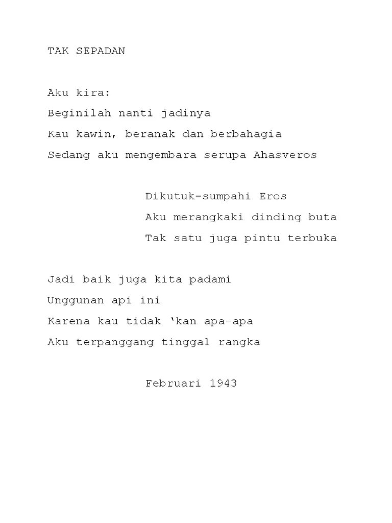 Kumpulan Puisi Chairil Anwar | PDF