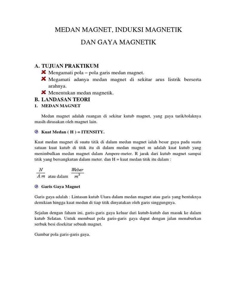 Contoh Laporan Praktikum Ipa Kemagnetan - Nusagates