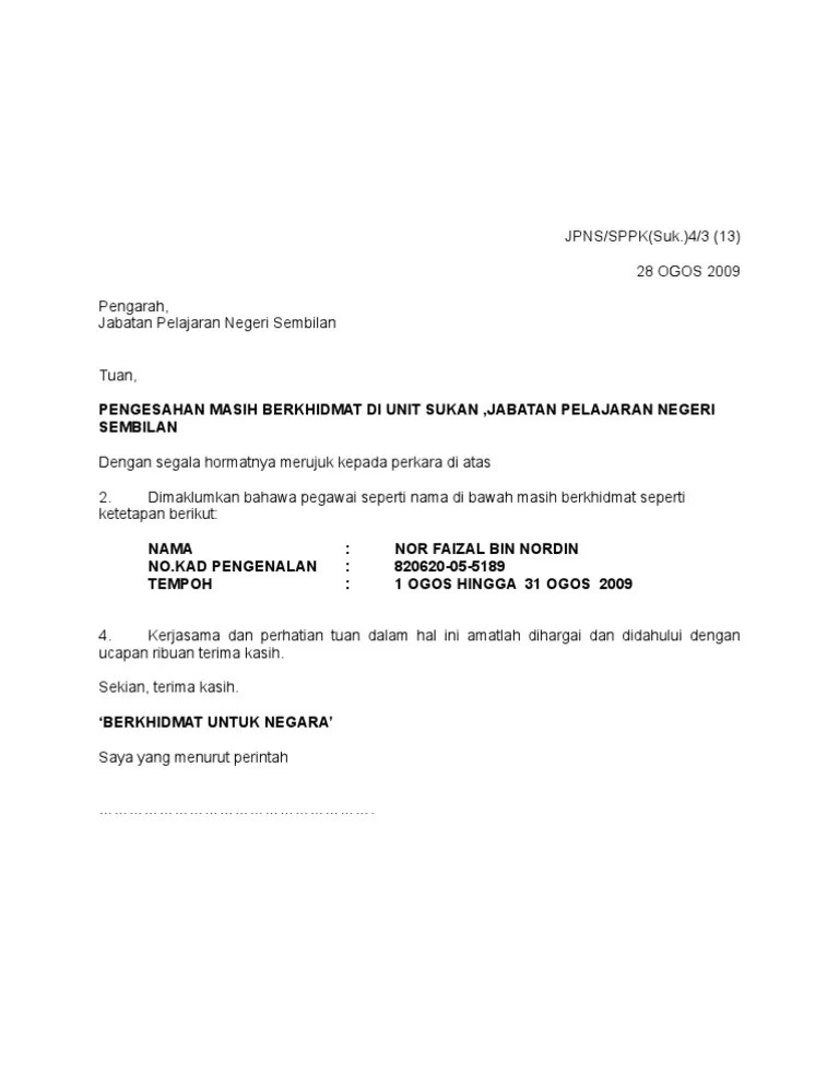 Memberhentikan pekerja contoh surat notis . surat pengesahan kerja