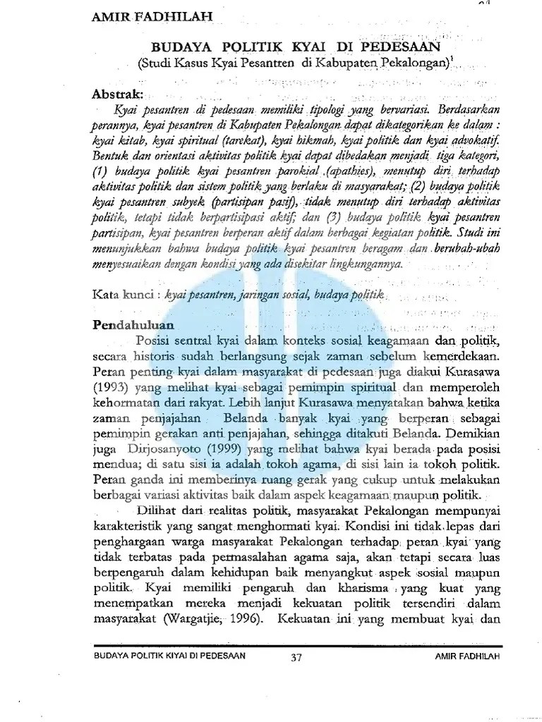 Budaya Politik Pesantren | PDF