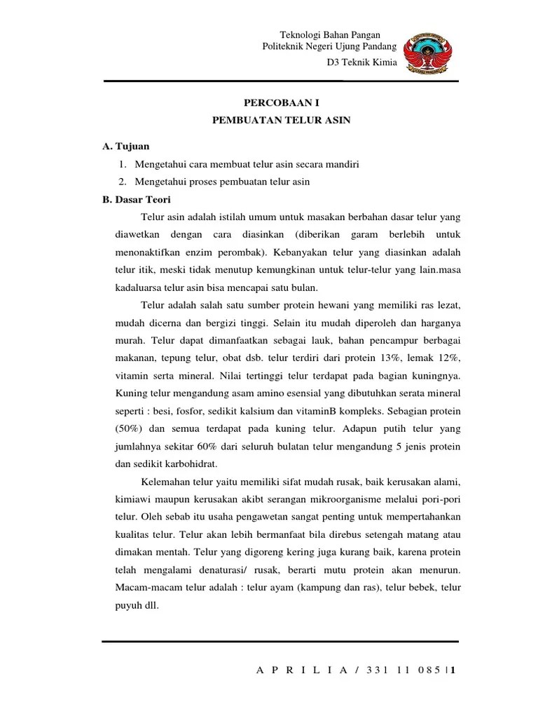 Pembutan Telur Asin | PDF