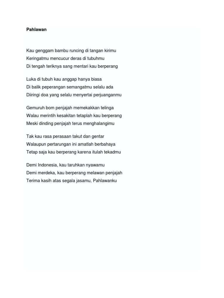 Silabus bahasa jawa kelas 5.pdf. Puisi Pahlawan Pdf