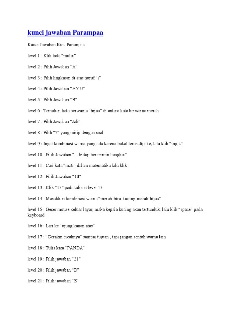 Emang putih doang gitu kok tapi klik aja. Kunci Jawaban Parampaa Pdf